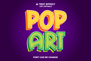 Pop Art 3d Text Effect