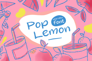 Pop Lemon, font for a Pop