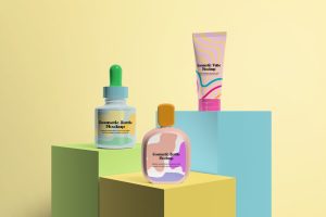 Pop Style Cosmetic Packaging Mockup