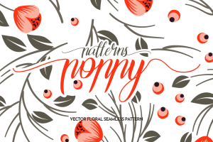 Poppies. Floral Seamless Patterns