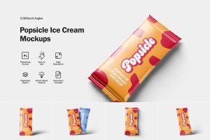 Popsicle Ice Cream Mockups