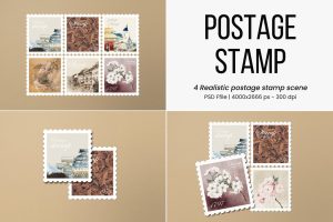 Postage Stamp Mockup