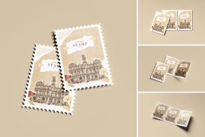 Postage Stamp Mockup