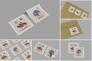 Postage Stamp Mockup