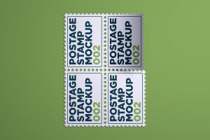 Postage Stamp Mockup 002