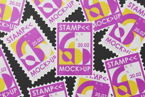 Postage stamp mockup | 003