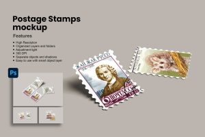 Postage Stamps mockup
