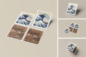 Postage Stamps mockup