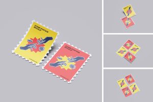 Postage Stamps Mockup