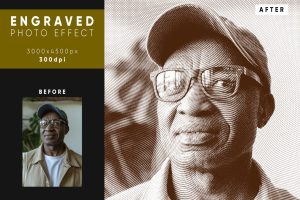 Potrait Engraved Photo Effect