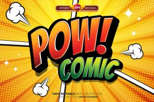 Pow Comic Cartoon Text Effect