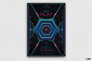 Press Play Flyer Template