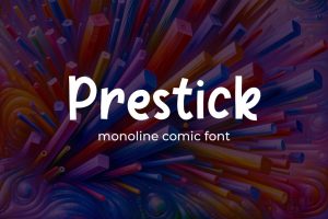 Prestick – Monoline Comic Font