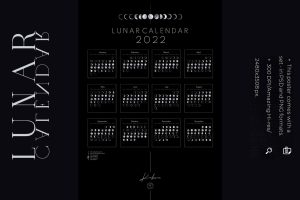 Printable Lunar calendar for 2022 – watercolor