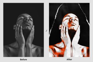 Printed Paper Collage Photo Effect