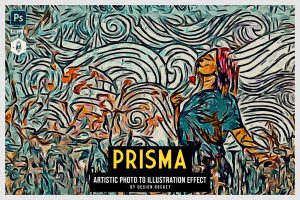 PRISMA Photo to Illustration Action for Photoshop