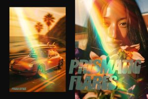 Prismatic Rainbow Flares Portrait Photo Effect