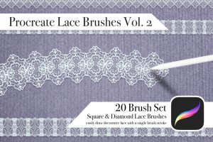Procreate Lace Brush Set Vol 2