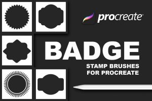 Procreate Stamp Brushes – Badges