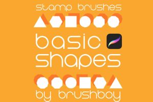 Procreate Stamp Brushes – Basic Shapes