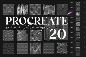 Procreate Wave line Stamps
