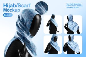 Professional Hijab & Scarf Mockup Kit