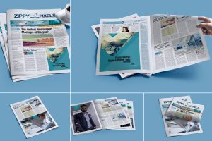 Professional Newspaper PSD Mockups