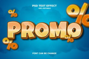 promo 3d text effect