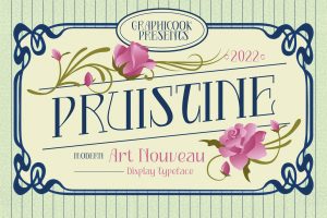 Pruistine Art Nouveau Display Typeface