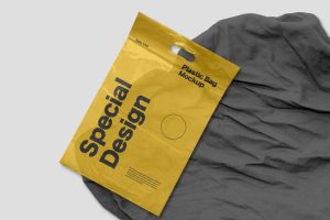 PSD Plastic Carrier Bag Mockup