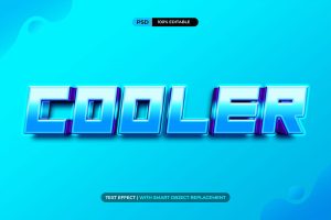 Psd Text Effect – 3D Blue Shiny