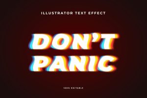 Psychedelic glitch text effect