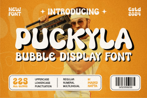 Puckyla – Bubble Display Font
