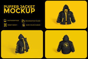 Puffer Jacket Mockups Bundle