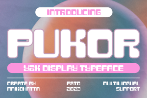 Pukor – Y2k Display Typeface