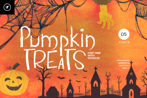 Pumpkin Treats – The Halloween Fonts with Doodles