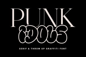 Punk Idols – Serif & Throw Up Font