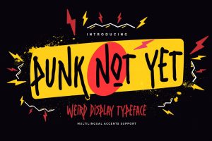 Punk Not Yet – Weird Display Typeface