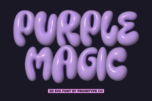 Purple Magic – 3D SVG Font