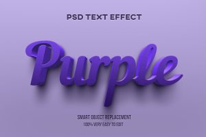 Purple texture text effect