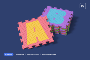 Puzzle Mat Mockup