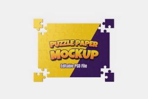 Puzzle Paper Mockup