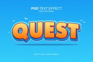 Quest Cartoon Text Effect