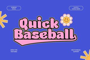 Quick Baseball – Retro Font