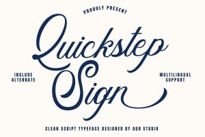 Quickstep Sign – Clean Script Font