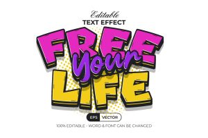 Quote Text Effect Sticker Style