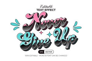 Quote Text Effect Sticker Style