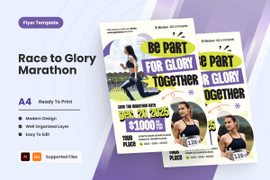 Race to Glory Marathon Flyer