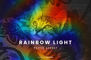 Rainbow lighting photo effect