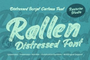Rallen Distressed – Cursive Script Font